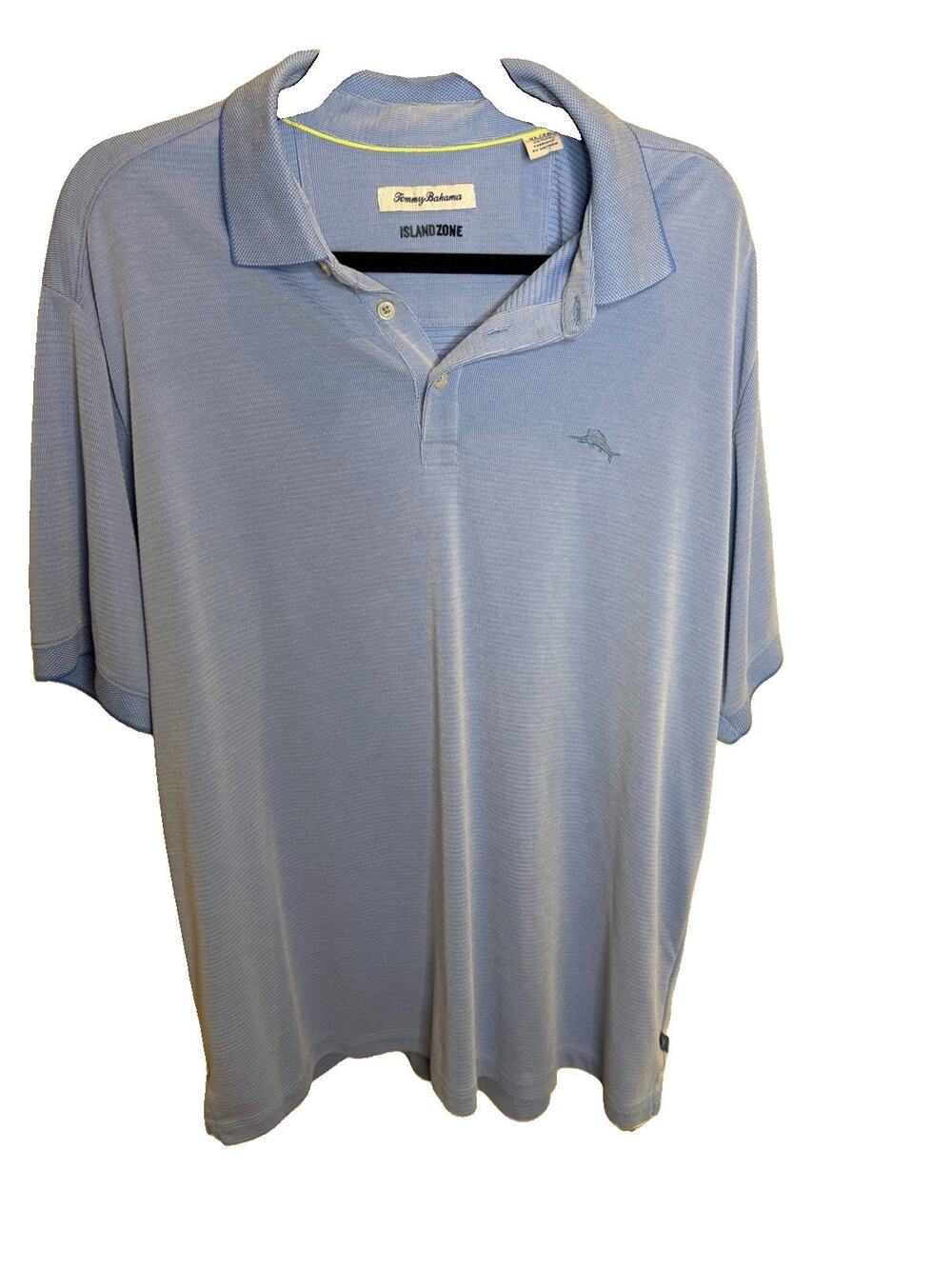 Tommy Bahama IslandZone Polo Shirt Men’s XL Blue Performance Marlin Golf